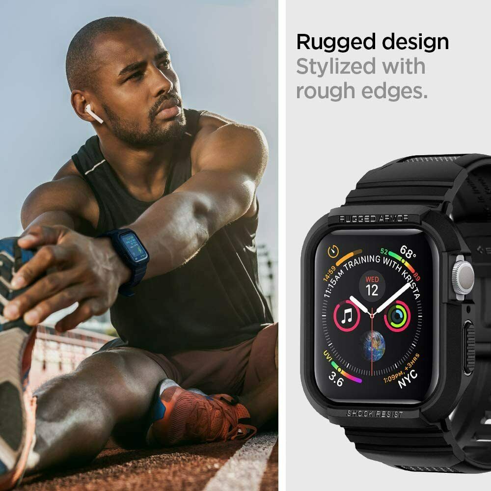Apple Watch Series 7/6/5/4/SE Case, Genuine SPIGEN Rugged Armor Pro Soft  Cover + Strap Band for 45/44mm | iPhone Repair in Melbourne | Best Phone  Repair